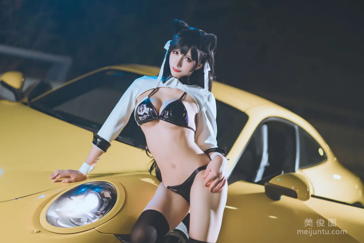 [網紅COSER] 動漫博主雅祈 - 碧藍航線賽車愛宕 寫真套圖 4