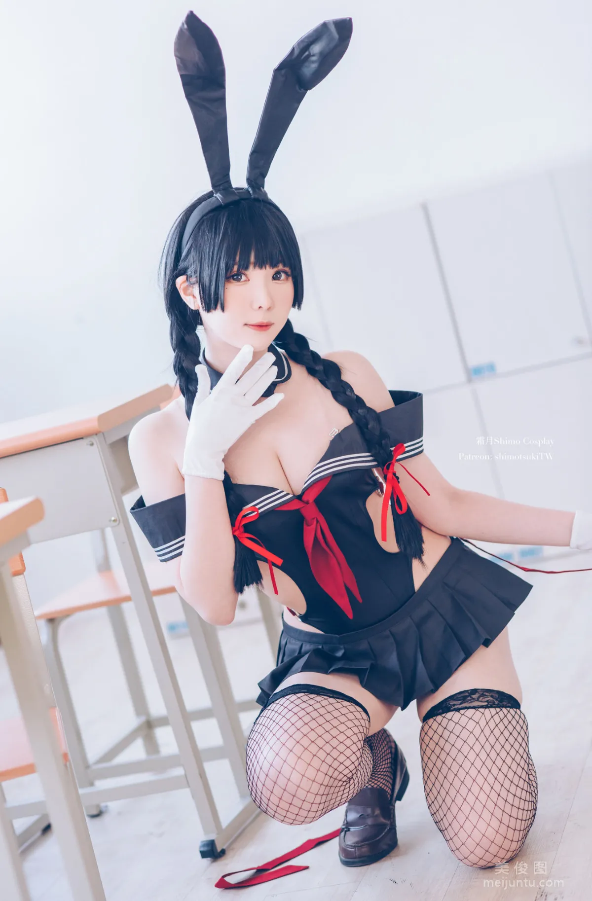 [网红COSER] 微博妹纸霜月shimo - 卯月桃子 水手服兔女郎1