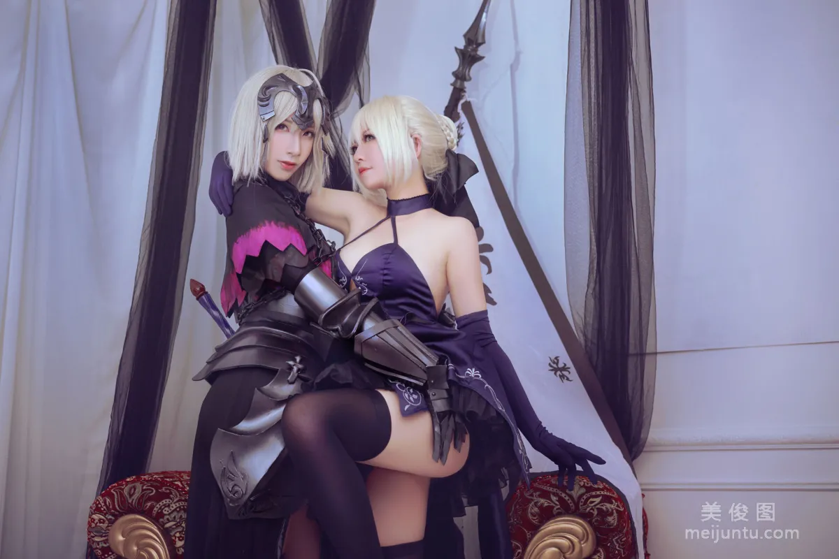 [網紅COSER] 半半子&amp;索索sophia - 黑貞1 8