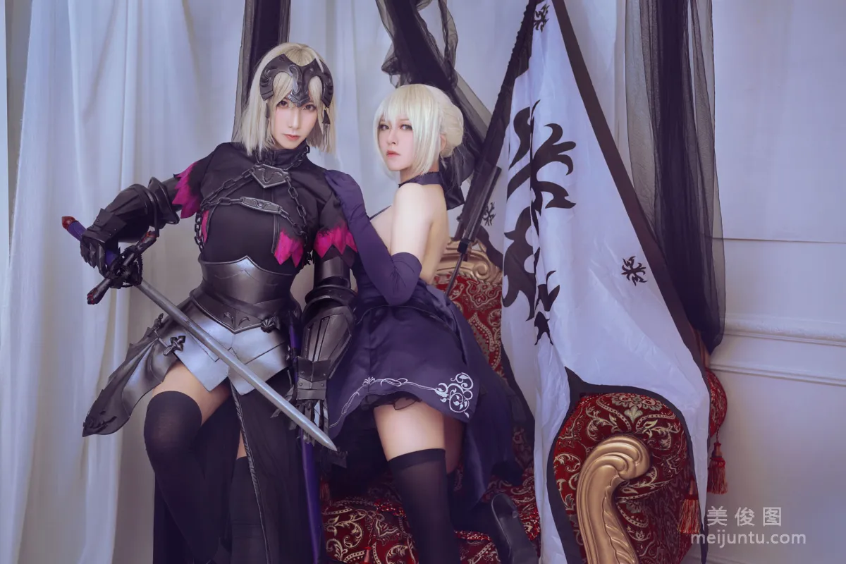 [網紅COSER] 半半子&amp;索索sophia - 黑貞1 5