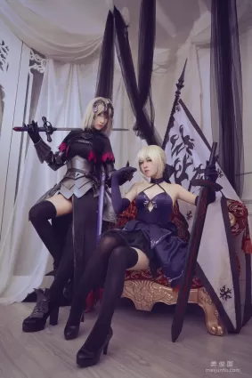 [網紅COSER] 半半子&amp;索索sophia - 黑貞1