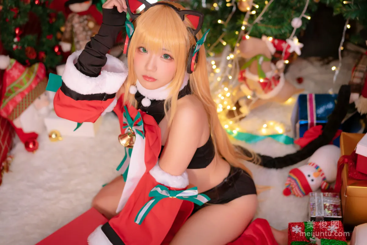 [网红COSER] 动漫博主Mime弥美 - 少女前线 TMP 圣诞节  写真套图7