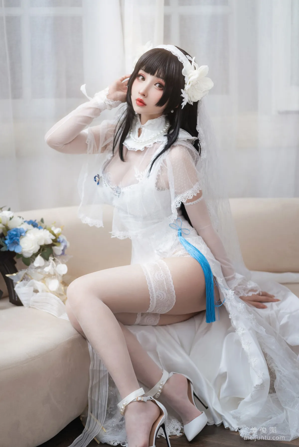 [网红COSER] rioko凉凉子 - 95花嫁  写真套图3