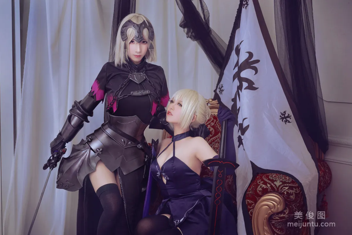 [網紅COSER] 半半子&amp;索索sophia - 黑貞1 4