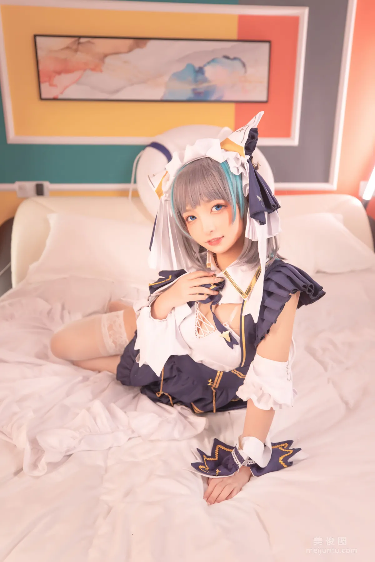 [网红COSER] 萝莉神楽板真冬 之 柴郡 - 纯色庭院  写真套图140