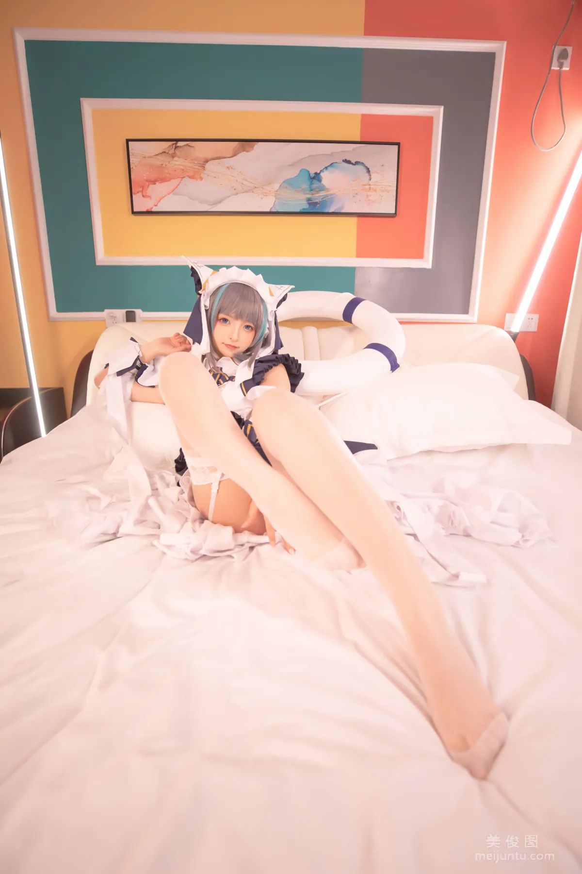 [網紅COSER] 蘿莉神楽闆真冬 之 柴郡 - 純色庭院 寫真套圖 144