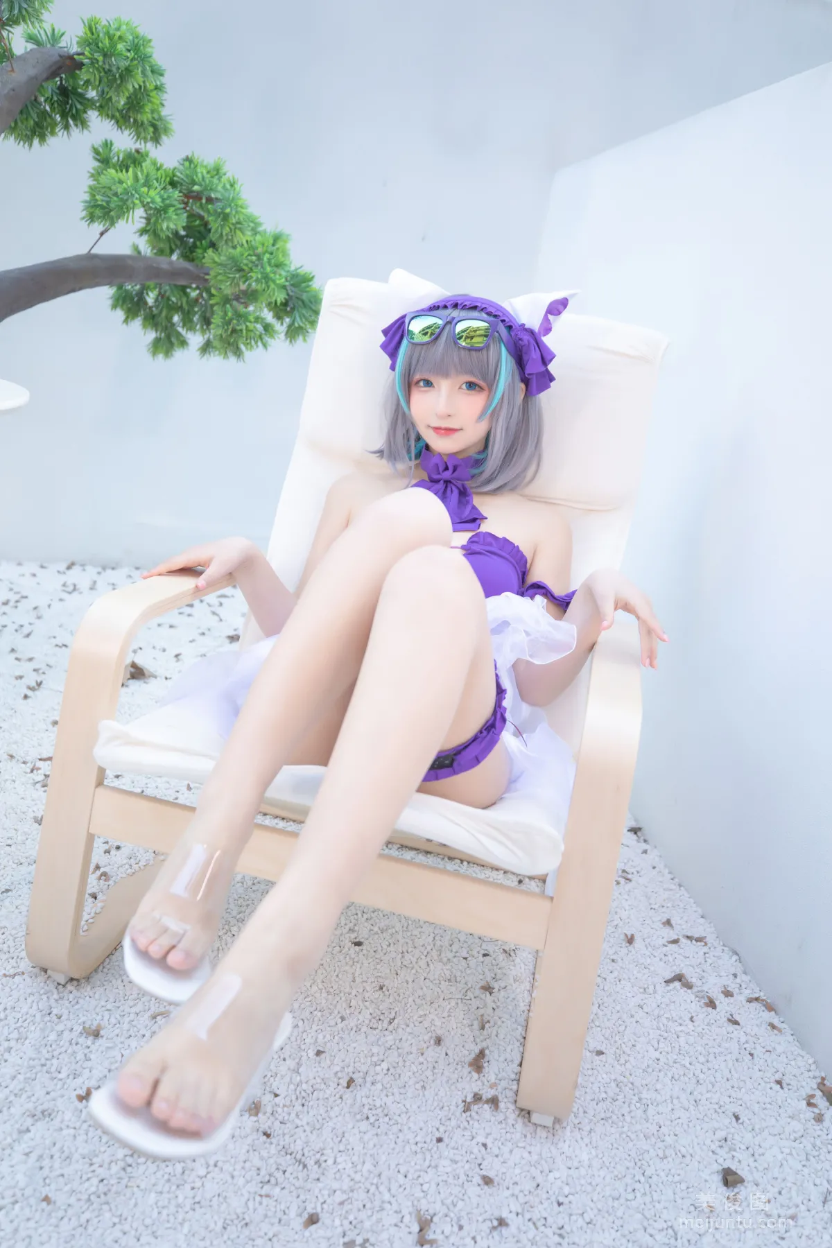 [网红COSER] 萝莉神楽板真冬 之 柴郡 - 纯色庭院  写真套图12
