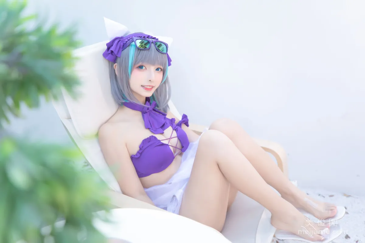 [網紅COSER] 蘿莉神楽闆真冬 之 柴郡 - 純色庭院 寫真套圖 39