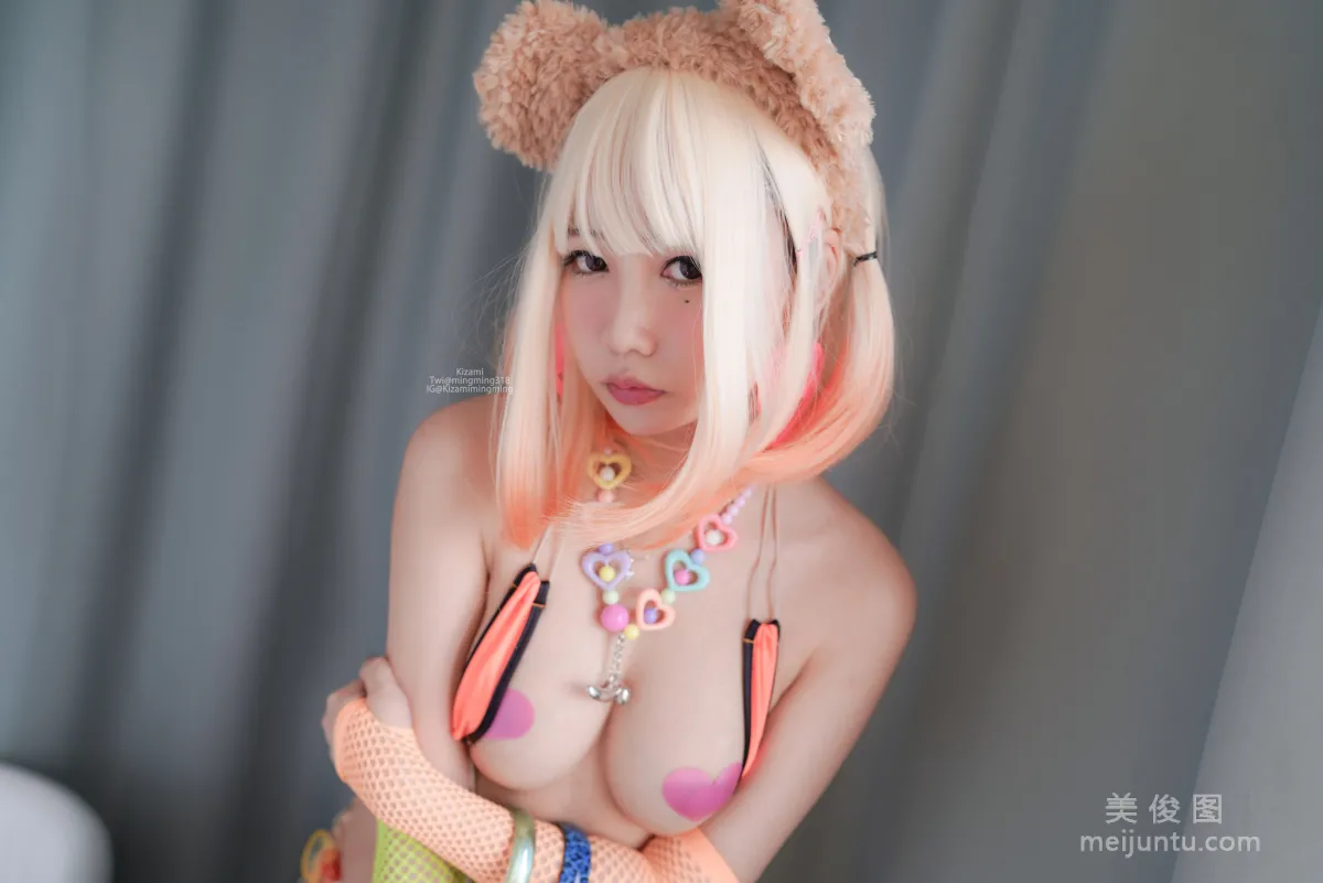[網紅COSER寫真] 銘銘Kizami 人體 - 網襪 17