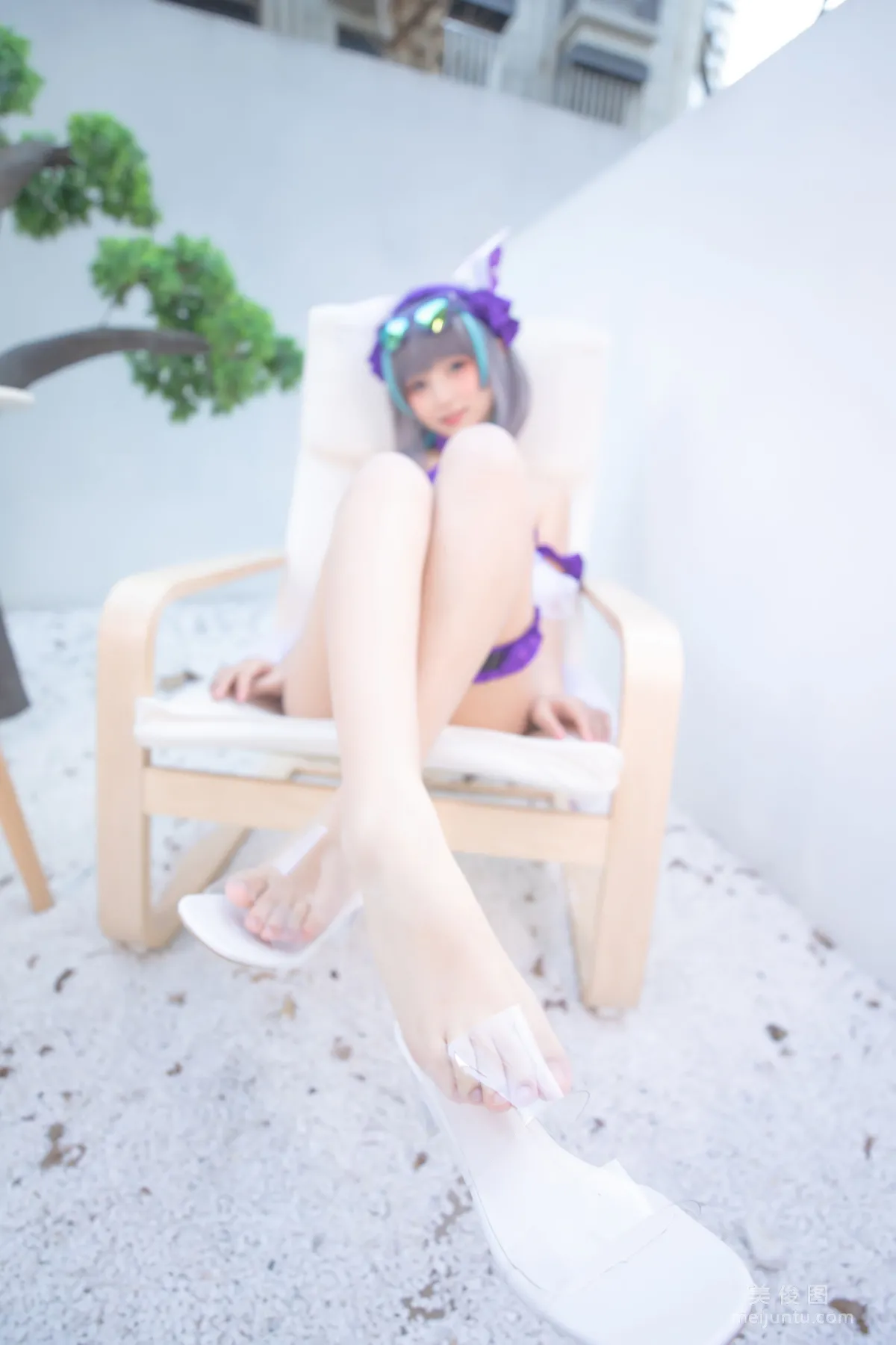 [网红COSER] 萝莉神楽板真冬 之 柴郡 - 纯色庭院  写真套图20