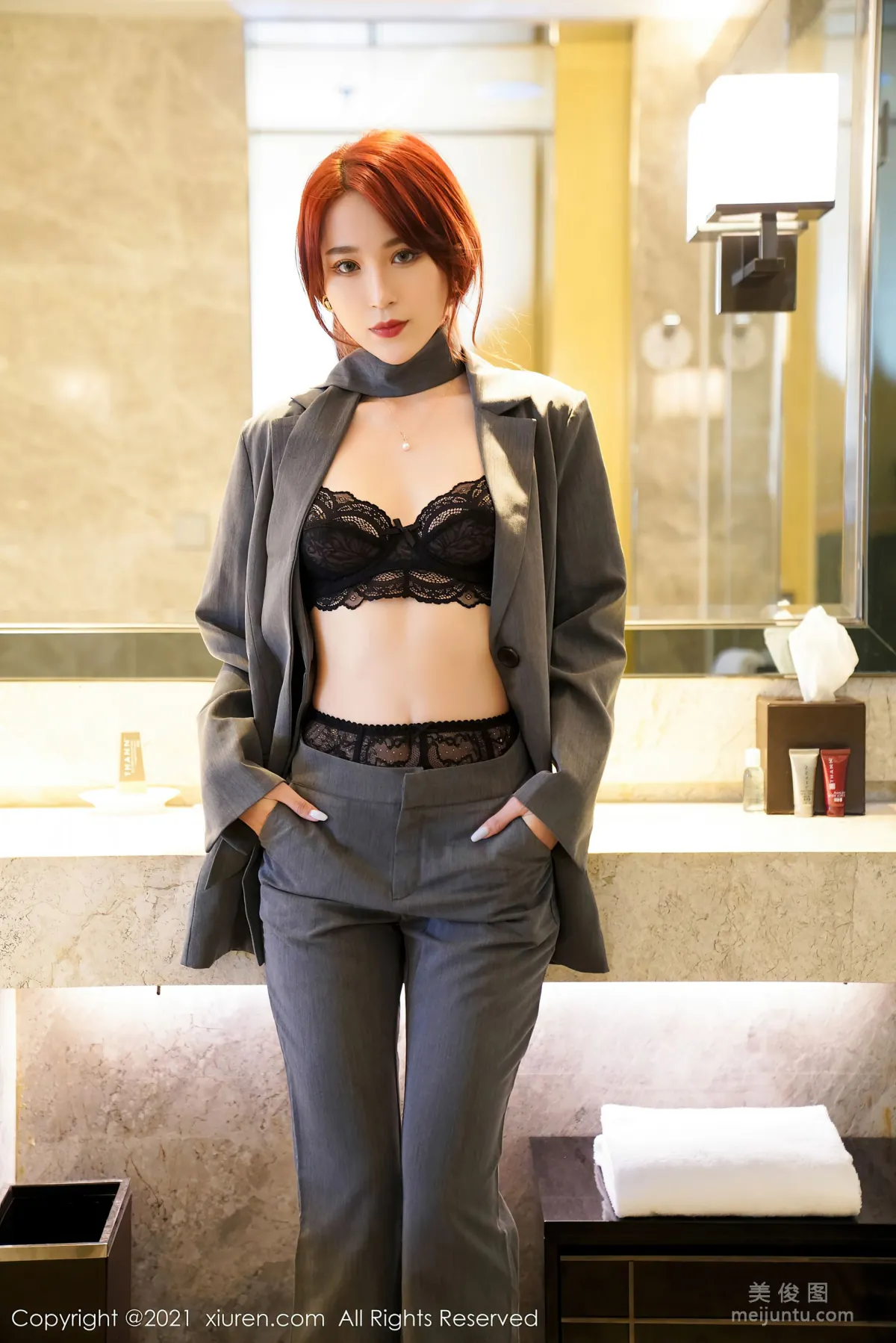 [秀人XIUREN] No.3368 周慕汐baby - 經典職場職業OL制服 8