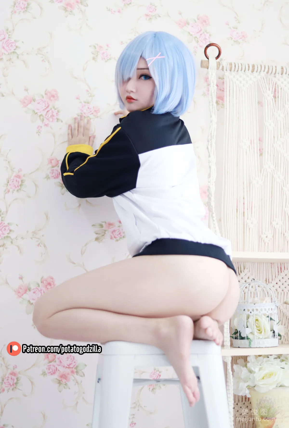 [網紅COSER寫真] 小姐姐Potato Godzilla - Rem In Subaru Jacket 12