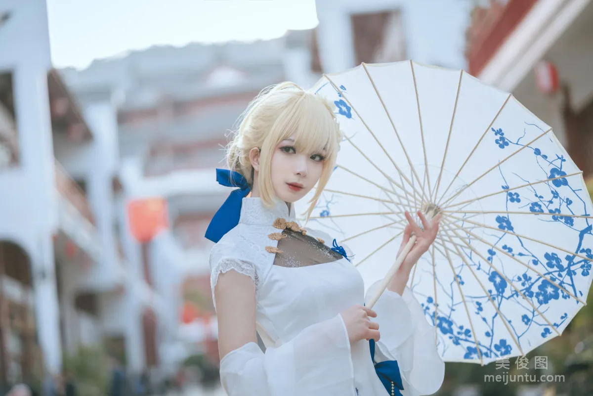 [網紅COSER寫真] 動漫博主封疆疆v - saber 旗袍 套圖 32