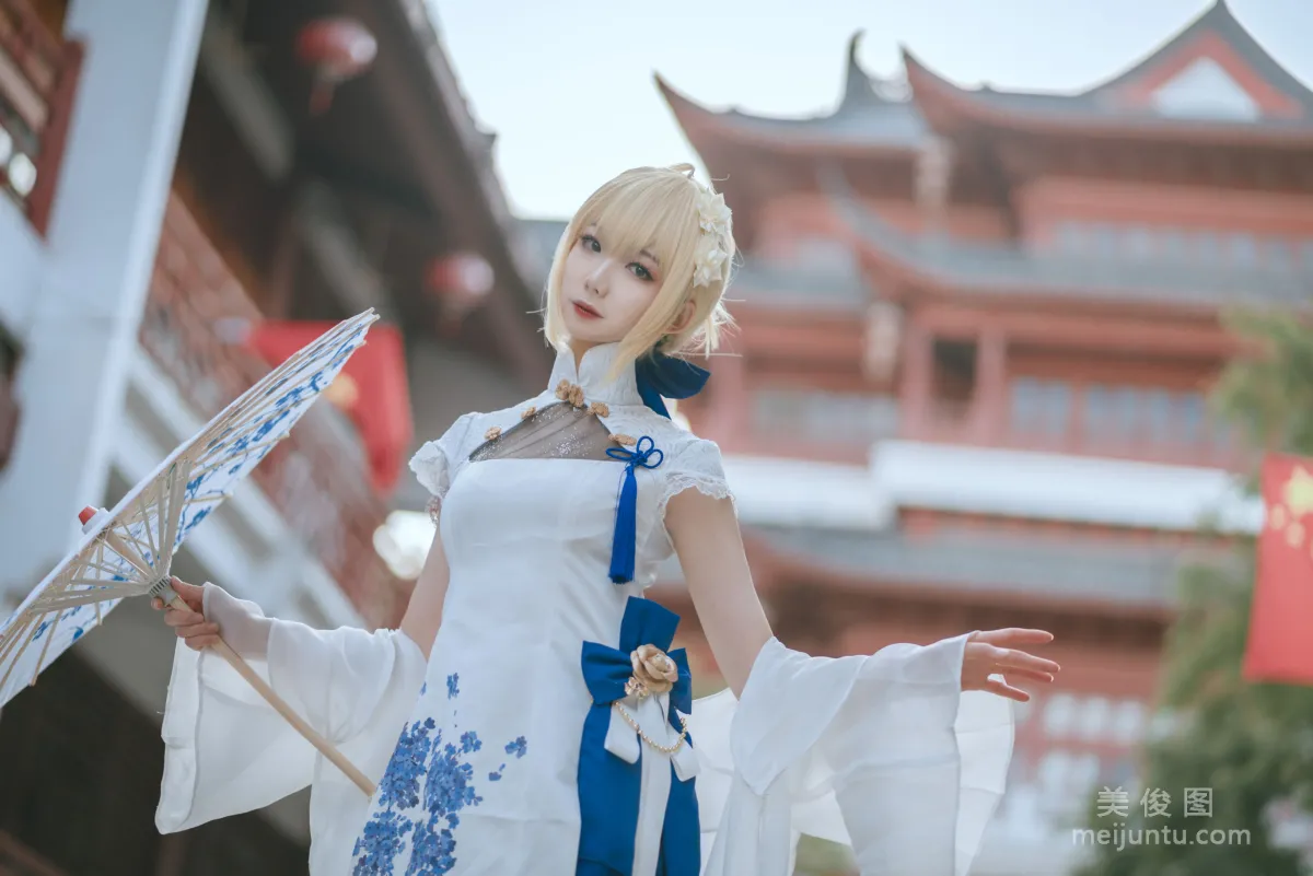 [網紅COSER寫真] 動漫博主封疆疆v - saber 旗袍 套圖 27