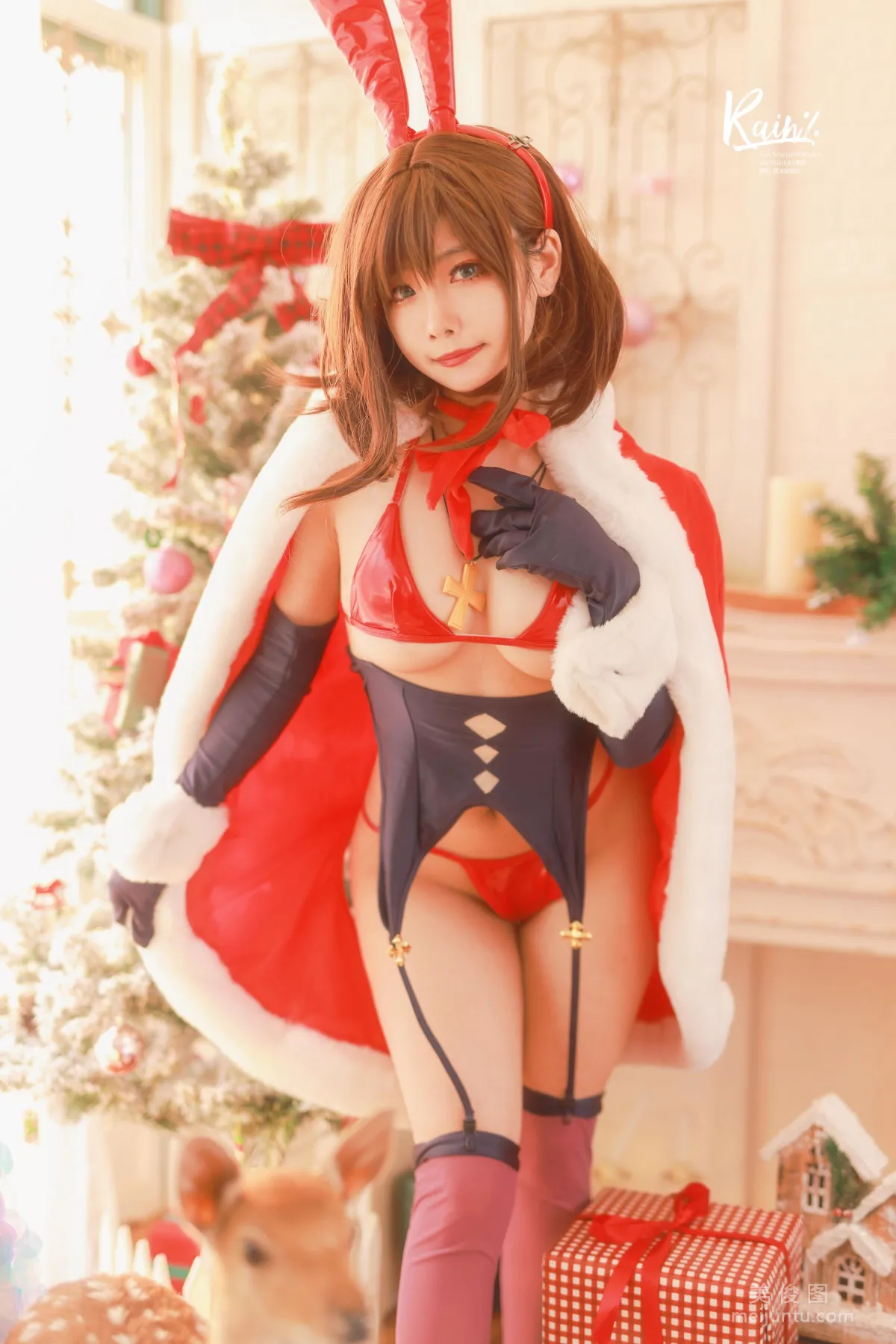 [網紅COSER寫真] 動漫博主Rainight魈雨 - 聖誕兔 套圖 34