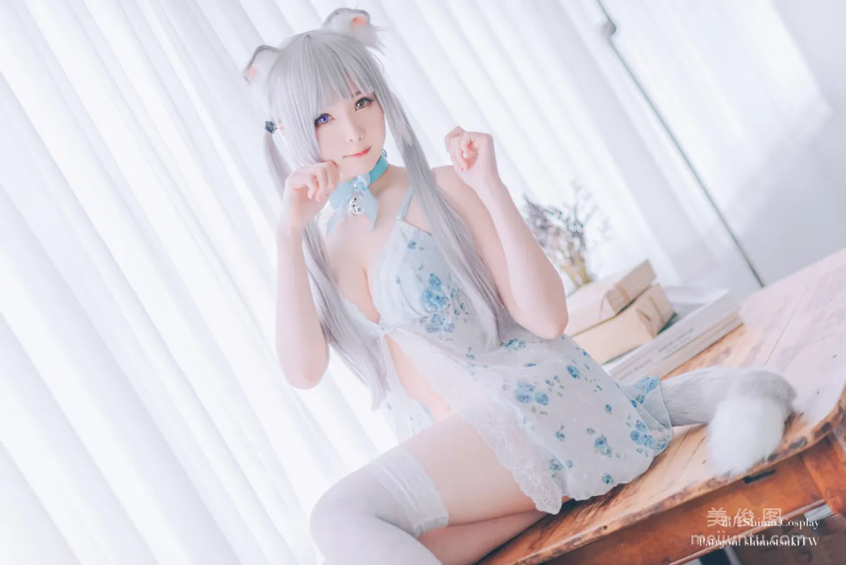 微博妹紙霜月shimo - ベビードールと灰色ねこ 套圖 15