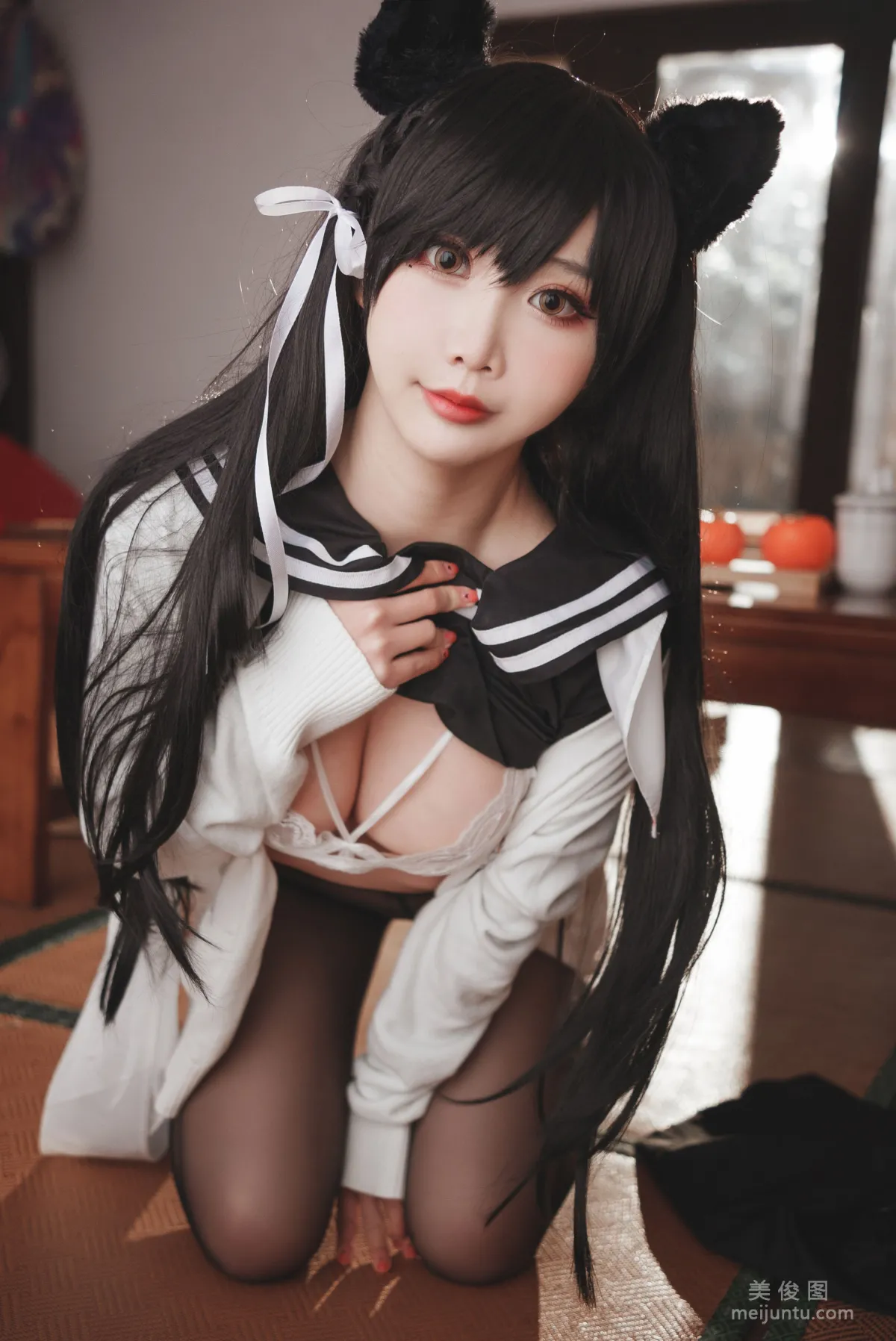 [網紅COSER寫真] 可愛人氣Coser面餅仙兒 - 愛宕JK2 35
