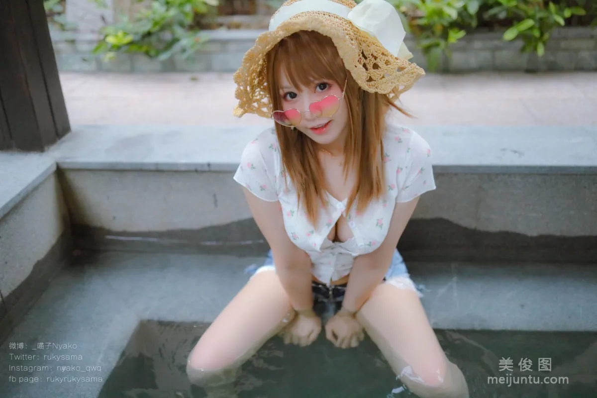 [網紅COSER寫真] 萌妹子Nyako喵子 - 溫泉旅行 套圖 38