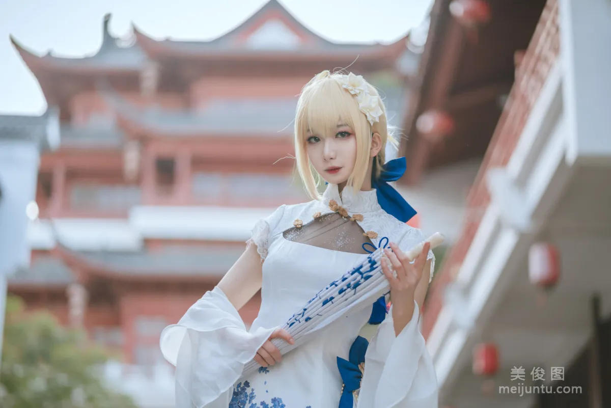 [網紅COSER寫真] 動漫博主封疆疆v - saber 旗袍 套圖 28