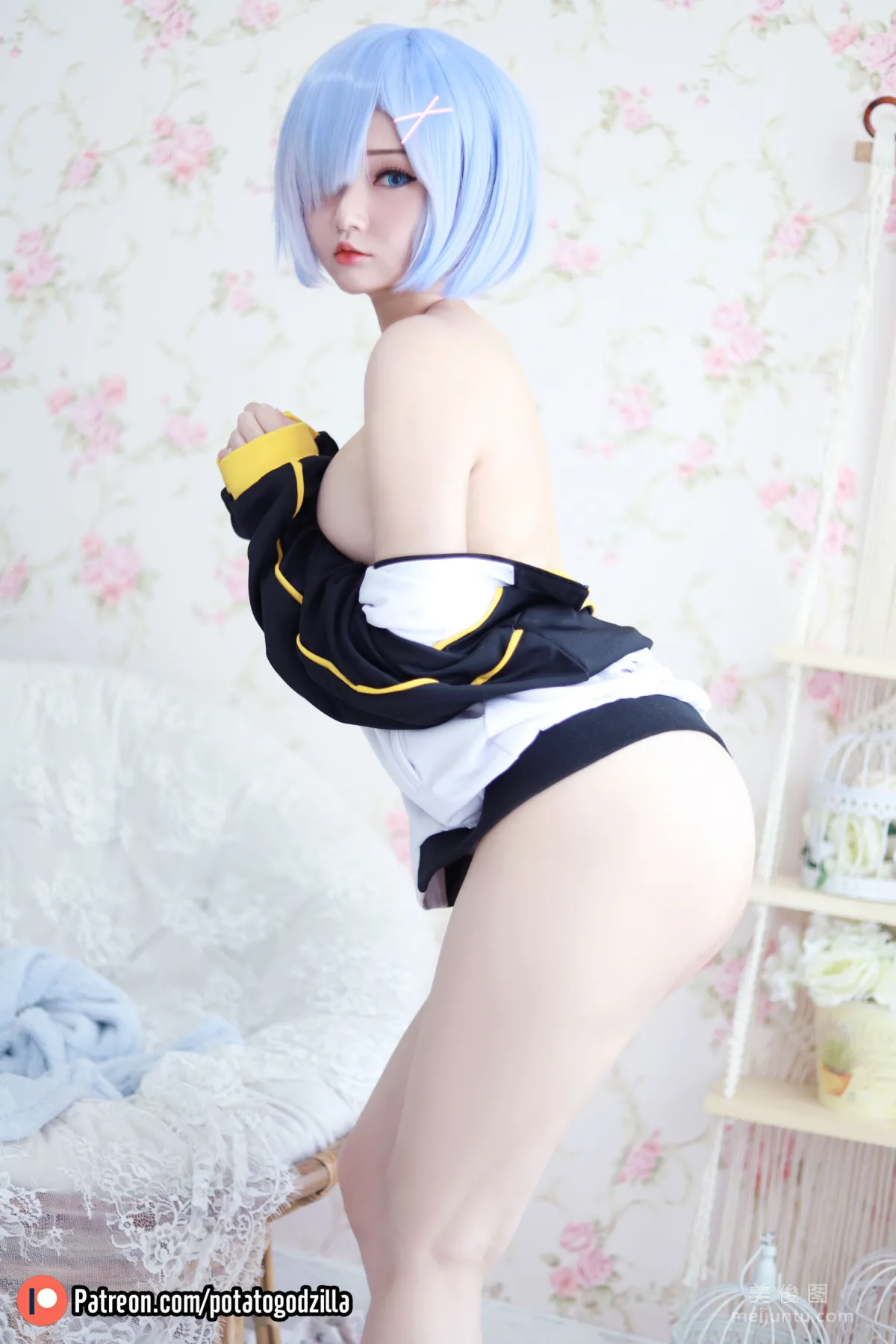 [網紅COSER寫真] 小姐姐Potato Godzilla - Rem In Subaru Jacket 27