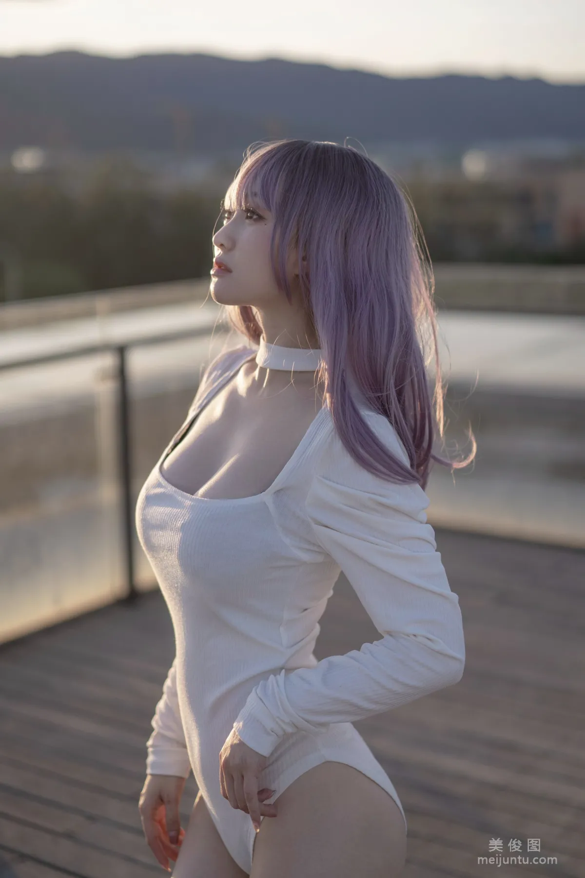 [網紅COSER寫真] 動漫博主脫尾巴Mizuki - 天台 套圖 28