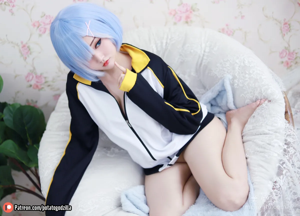 [網紅COSER寫真] 小姐姐Potato Godzilla - Rem In Subaru Jacket 19