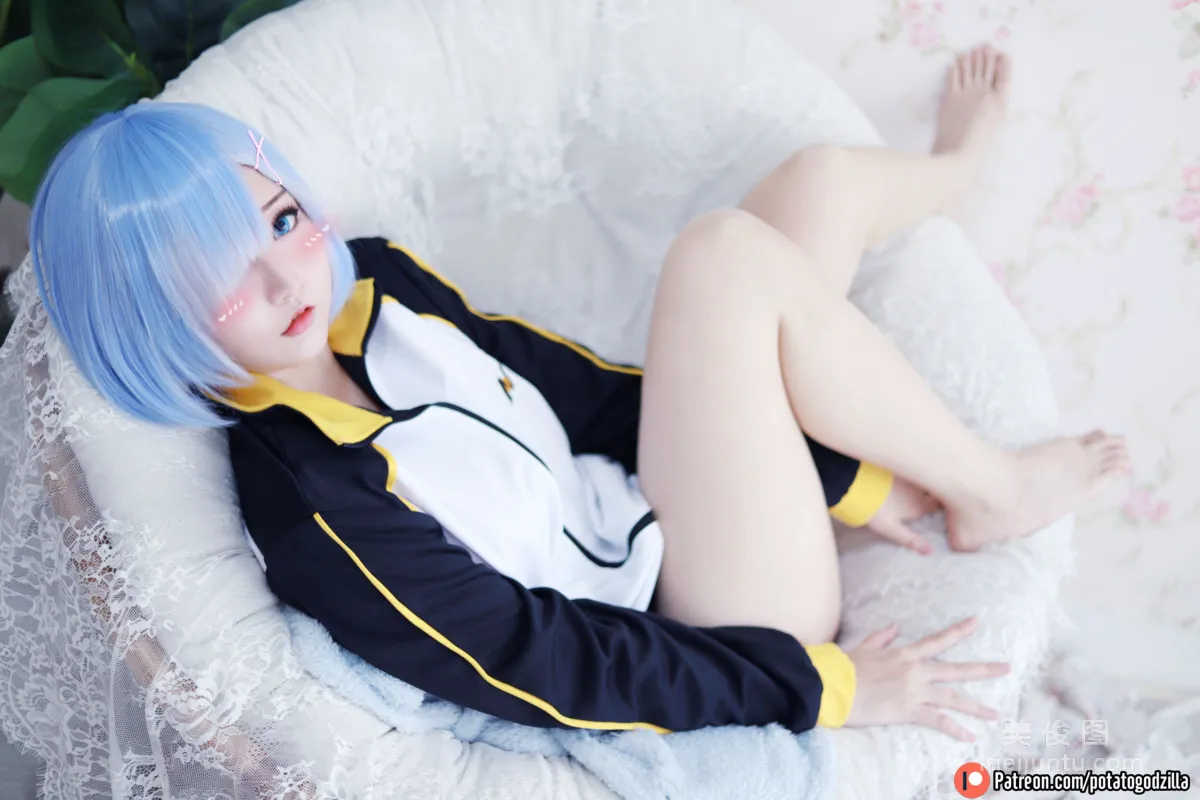 [網紅COSER寫真] 小姐姐Potato Godzilla - Rem In Subaru Jacket 16