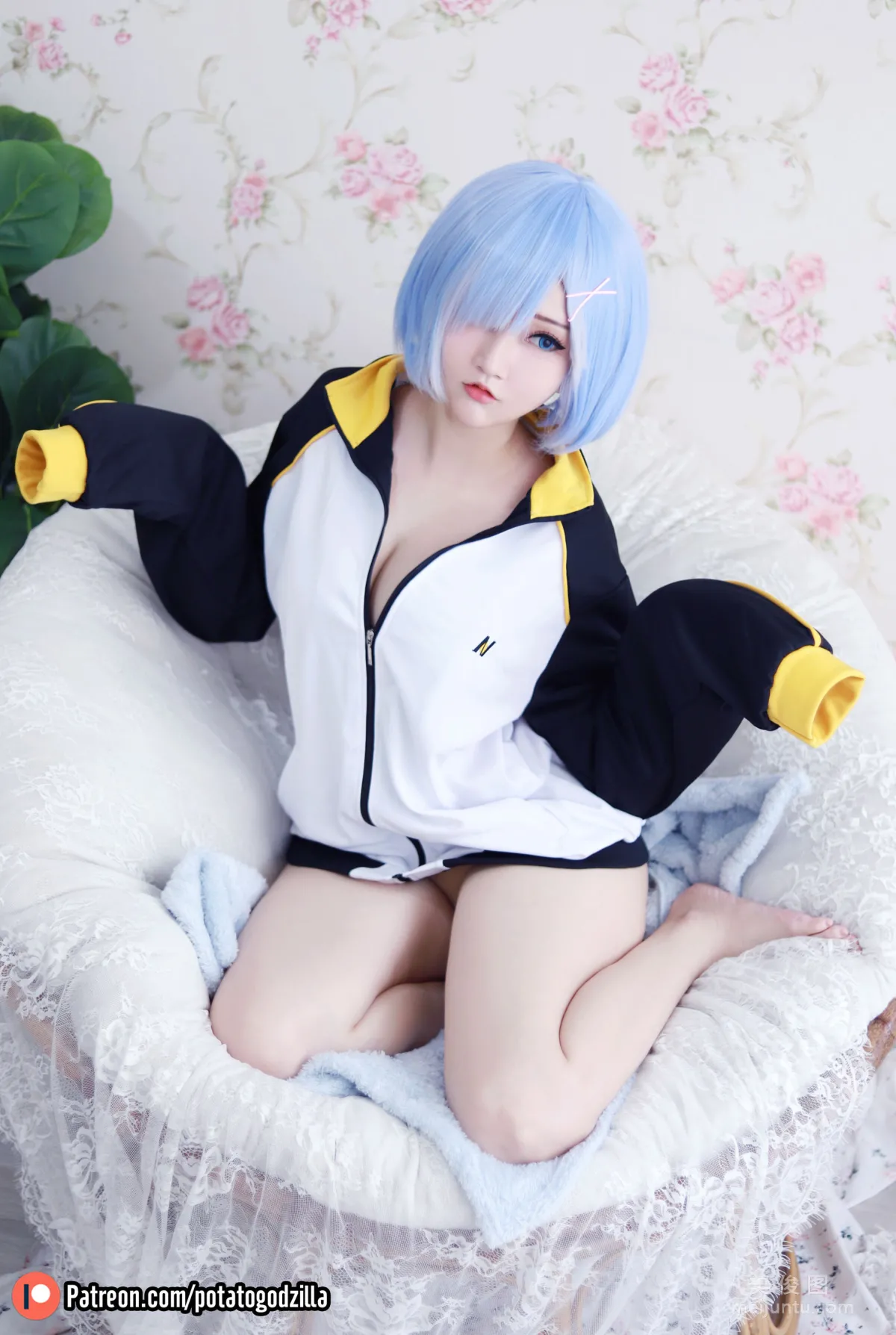 [網紅COSER寫真] 小姐姐Potato Godzilla - Rem In Subaru Jacket 18
