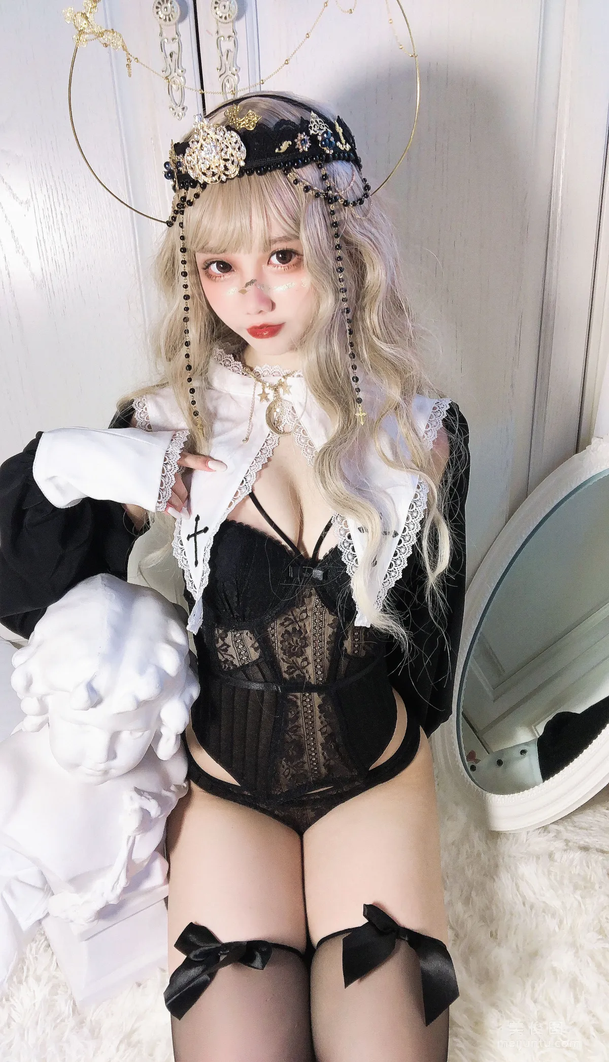 [網紅COSER寫真] 動漫博主果咩醬w - 叛逆修女 套圖 20
