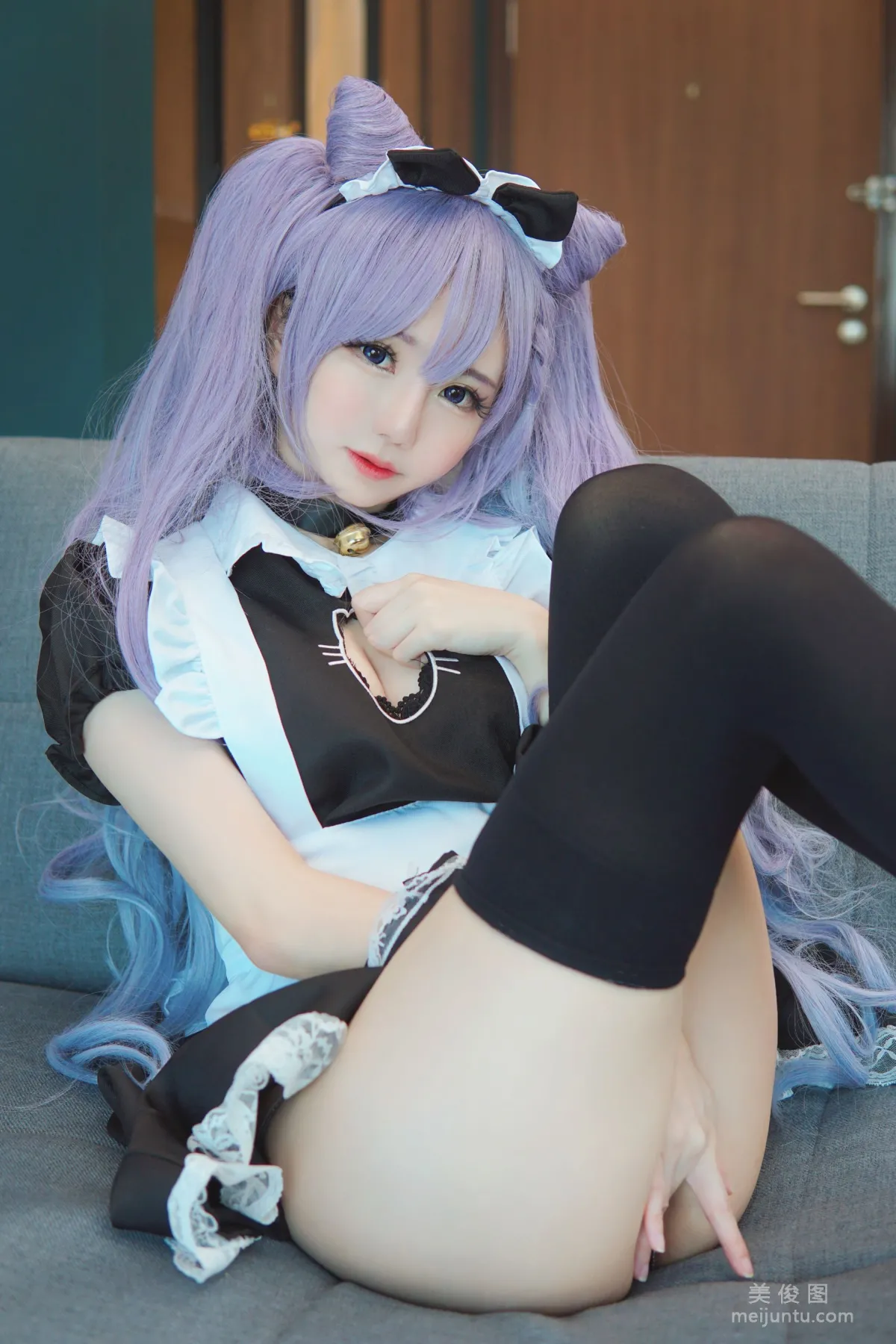 [網紅COSER寫真] Sally Dorasnow - Keqing Maid 套圖 47