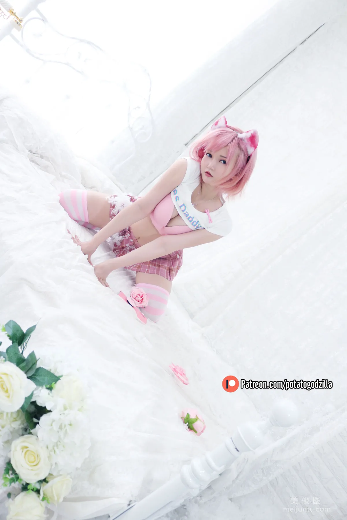 Coser小姐姐Potato Godzilla - Pink Casual 套圖 12