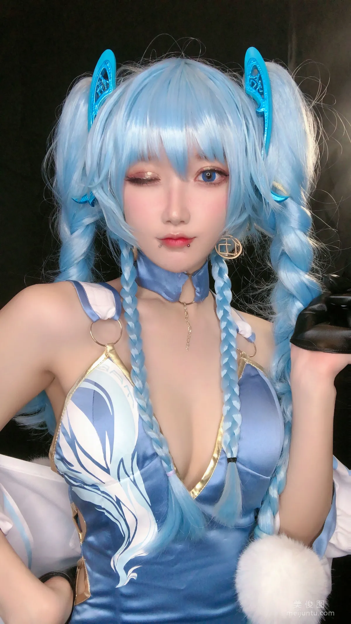 动漫博主阿包也是兔娘 - 少女前线 PA15翠雀媚 套图20