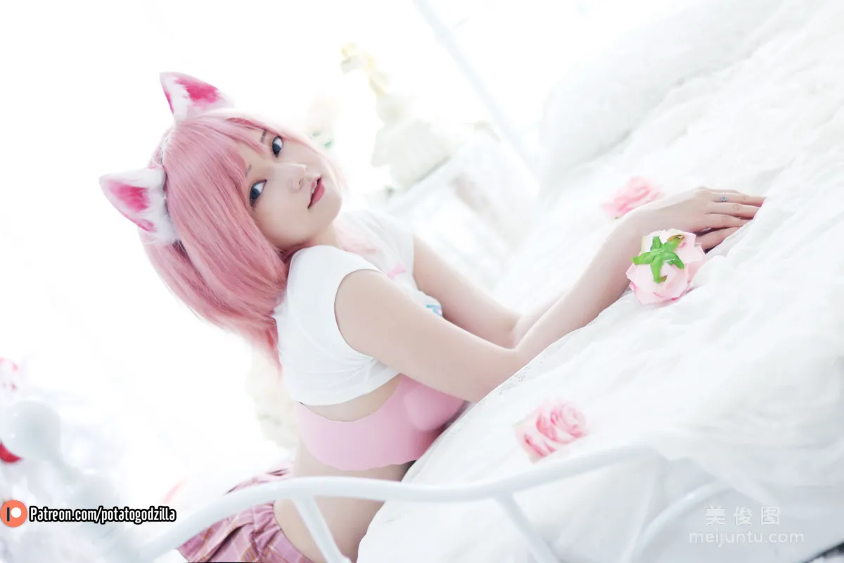 Coser小姐姐Potato Godzilla - Pink Casual 套圖 3