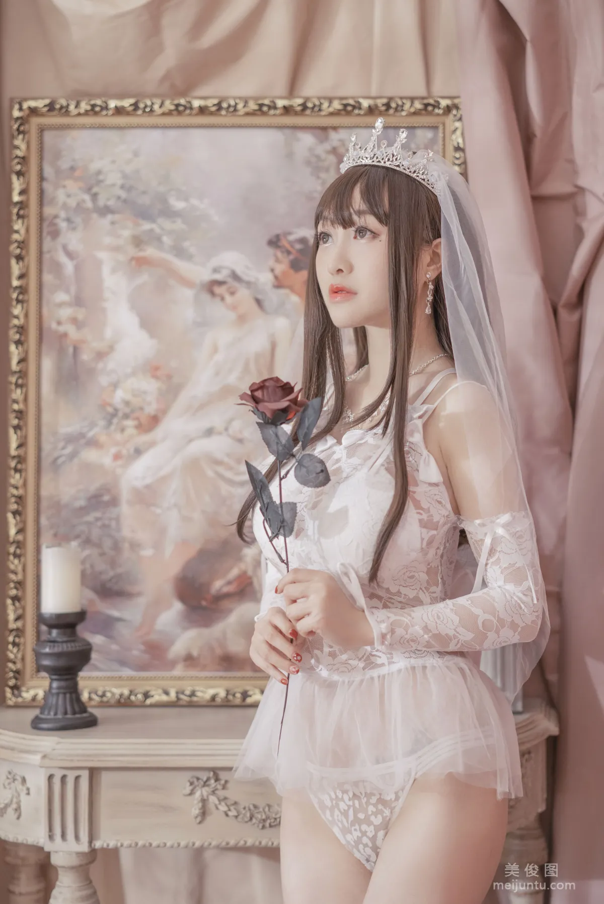 [網紅COSER寫真] 動漫博主脫尾巴Mizuki - 婚紗 套圖 1