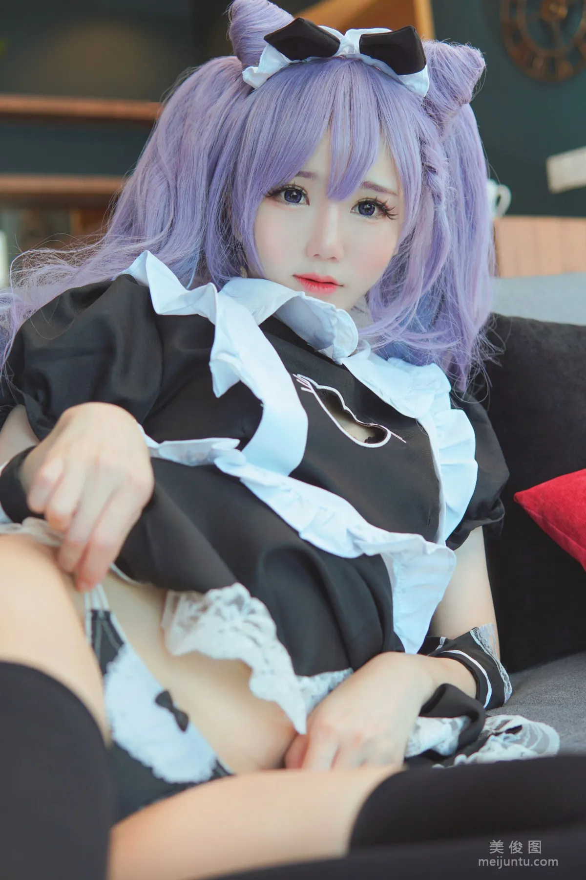 [網紅COSER寫真] Sally Dorasnow - Keqing Maid 套圖 48