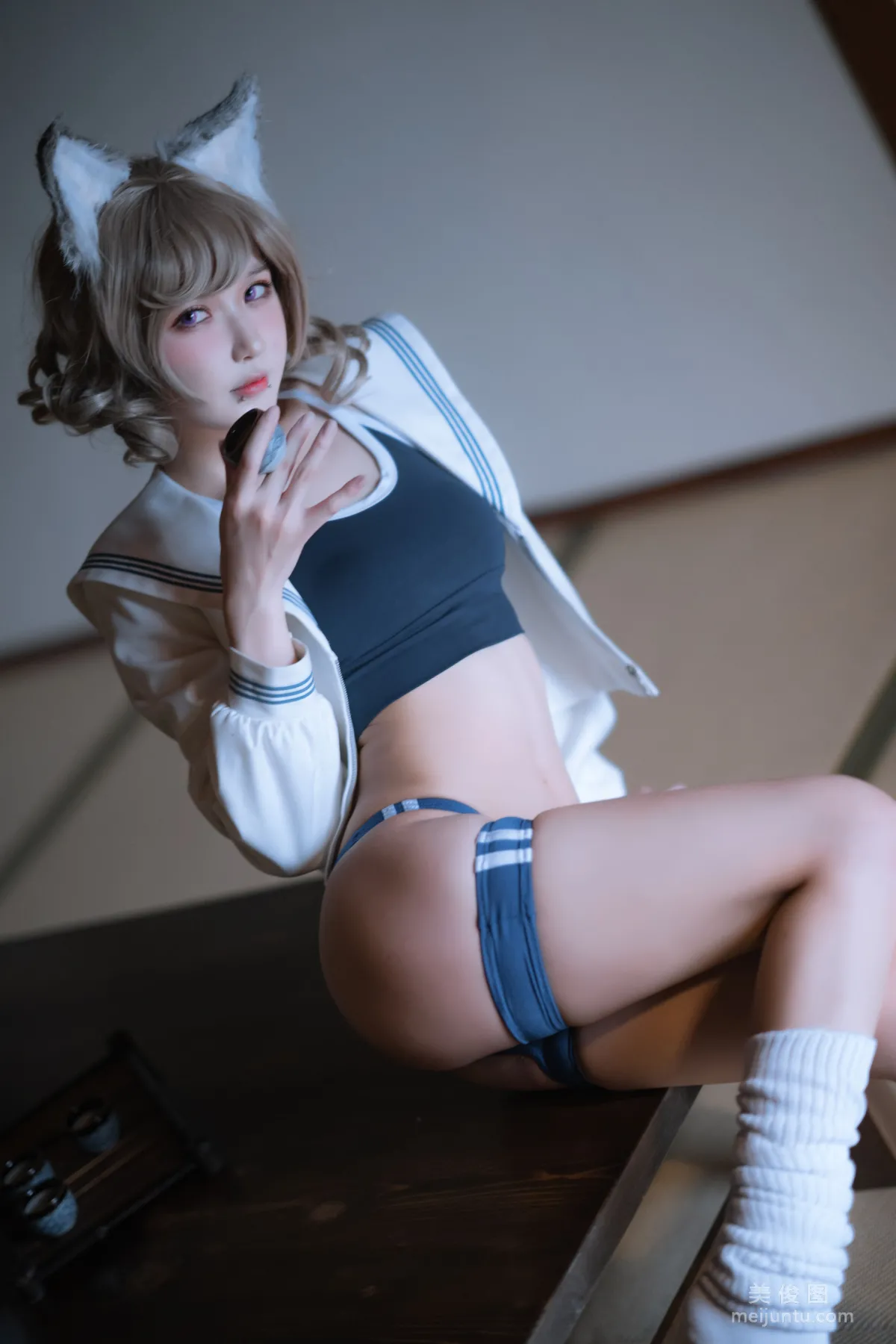 動漫博主阿包也是兔娘 - X型體操服 套圖 22