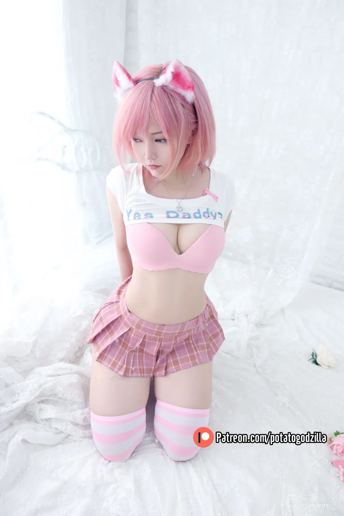 Coser小姐姐Potato Godzilla - Pink Casual 套圖 22
