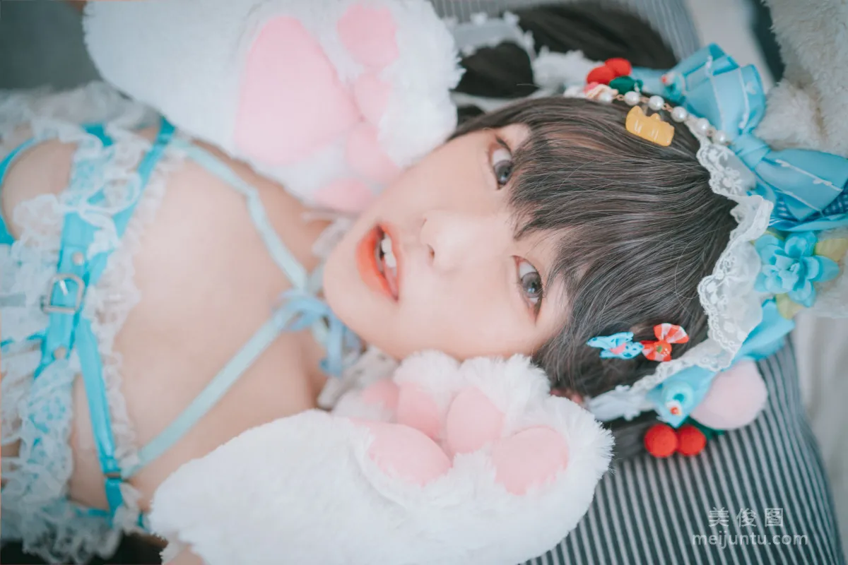 [DJAWA] Sonson - Turquoise Bunny 寫真套圖 24
