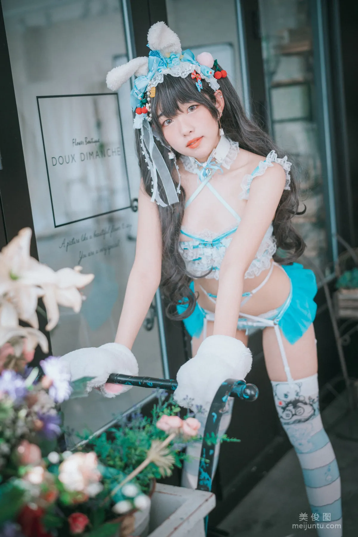 [DJAWA] Sonson - Turquoise Bunny 寫真套圖 35