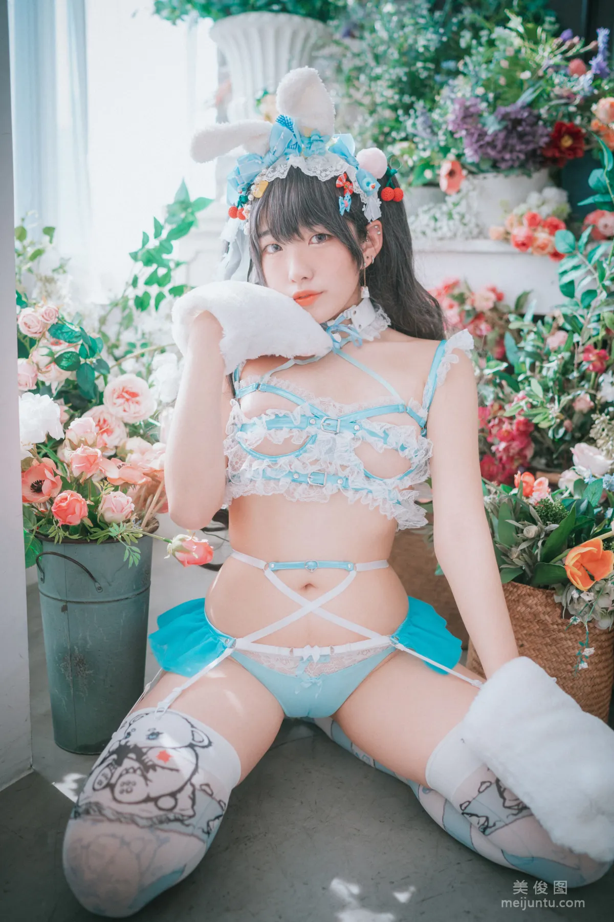 [DJAWA] Sonson - Turquoise Bunny 寫真套圖 29