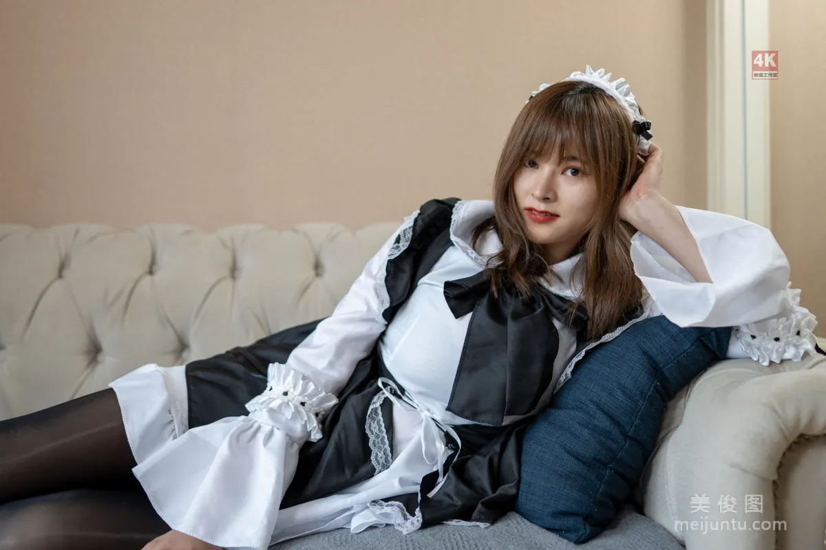 [麗櫃Ligui] 網絡麗人 Model 奈沐子 《女仆裙裝》 9