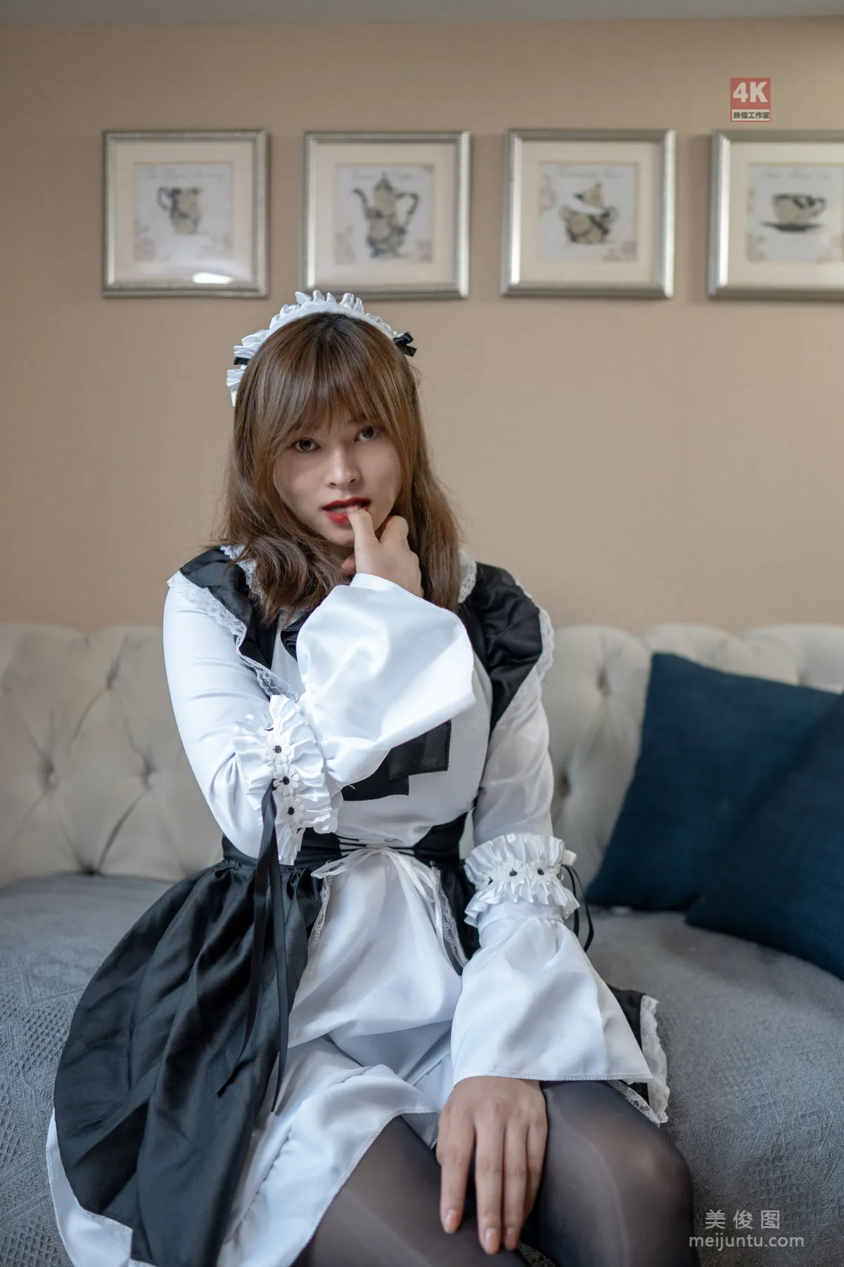 [麗櫃Ligui] 網絡麗人 Model 奈沐子 《女仆裙裝》 27