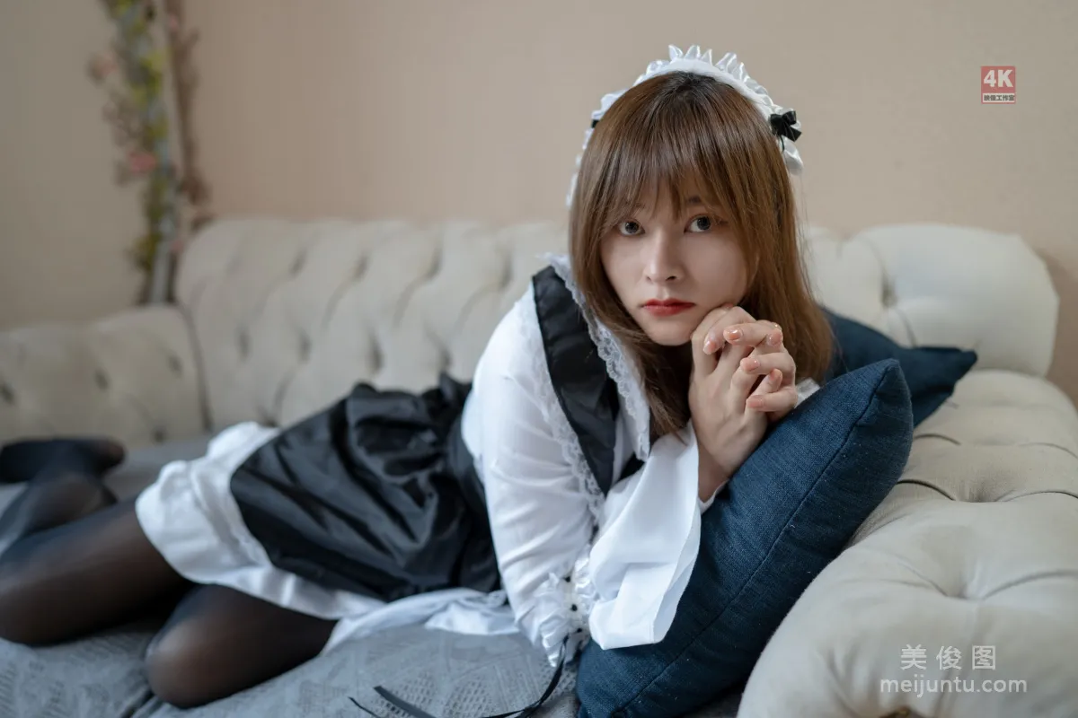 [麗櫃Ligui] 網絡麗人 Model 奈沐子 《女仆裙裝》 11
