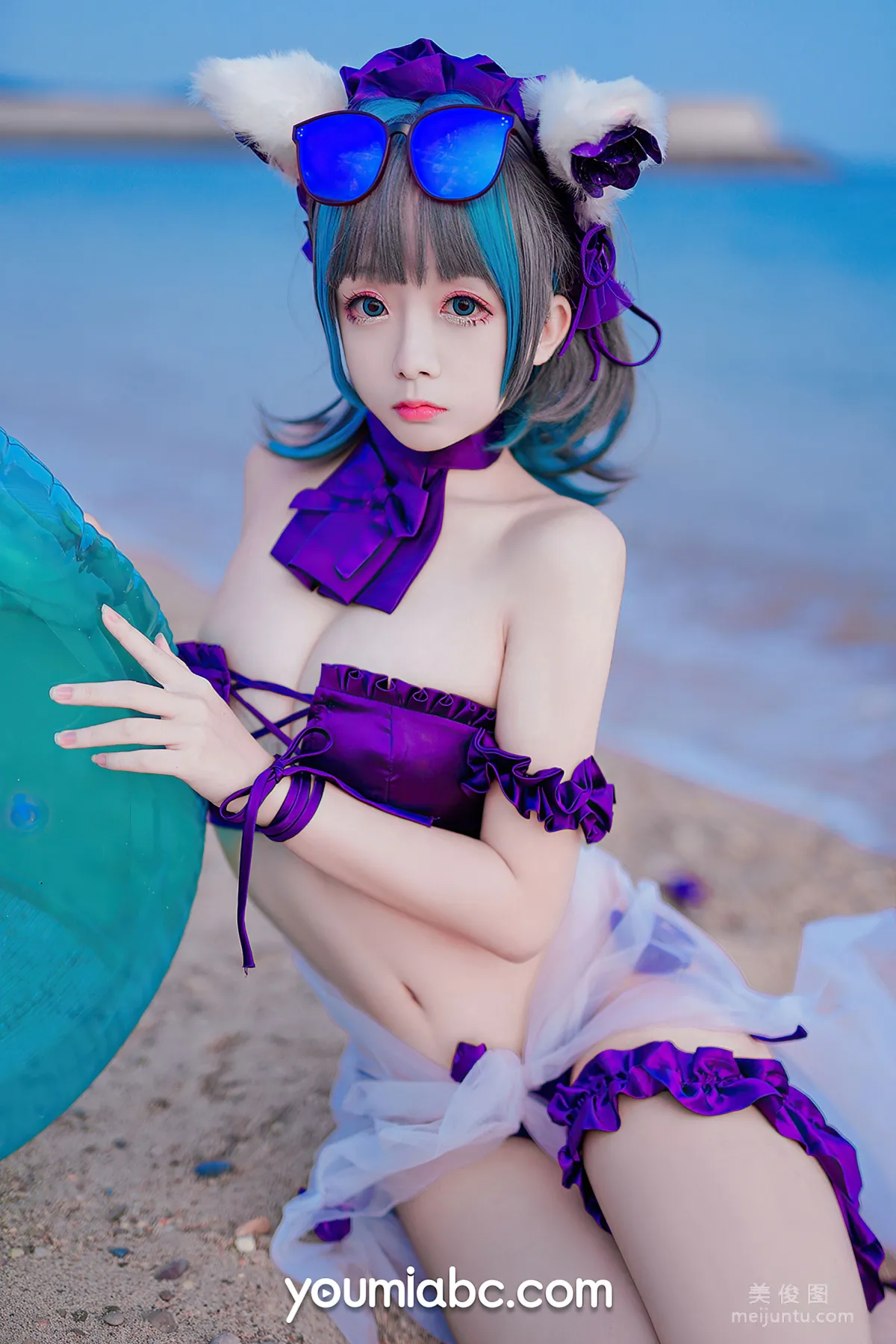 [尤蜜YouMi] 奶泡嬌 - 泳裝柴郡貓 16