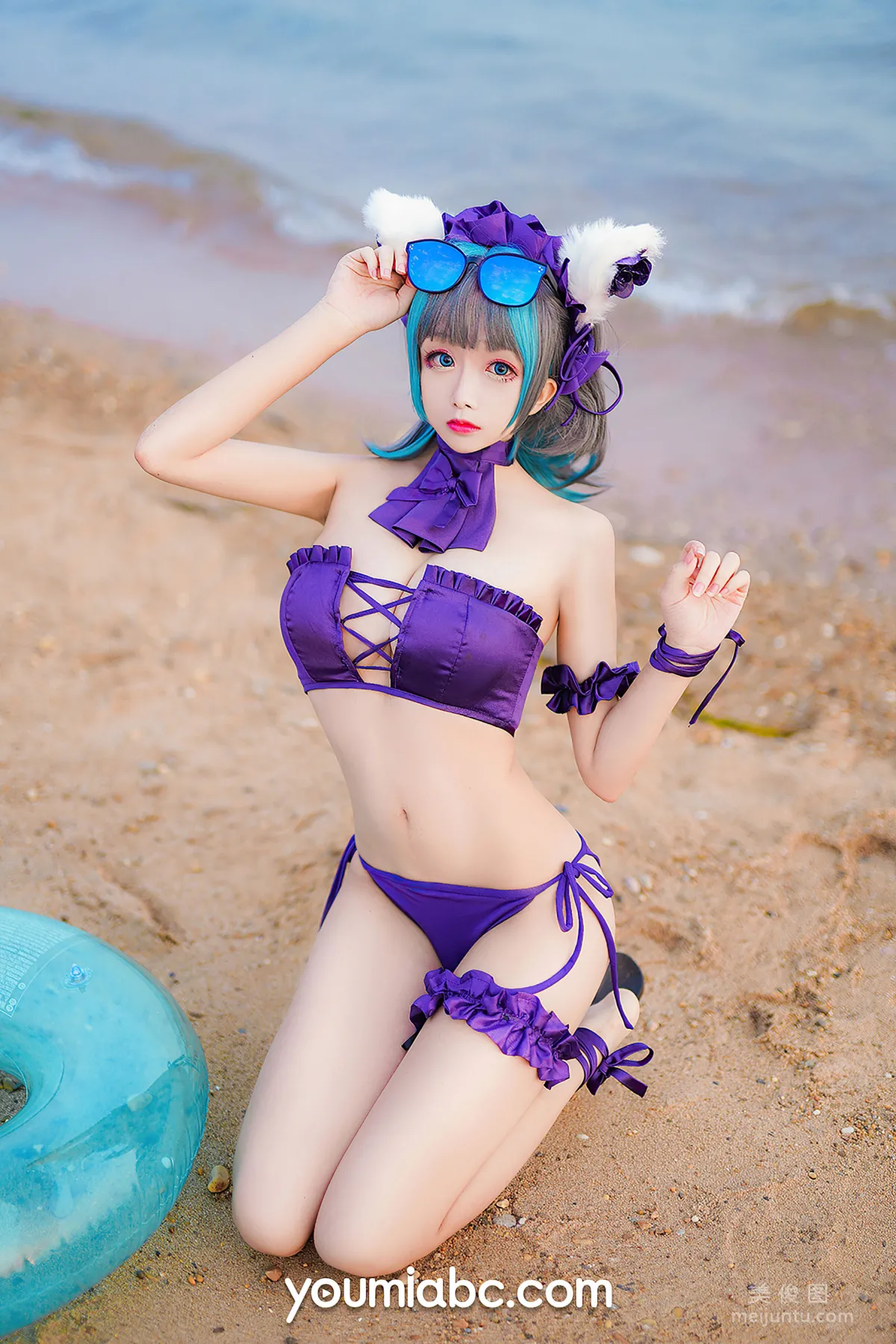 [尤蜜YouMi] 奶泡嬌 - 泳裝柴郡貓 17