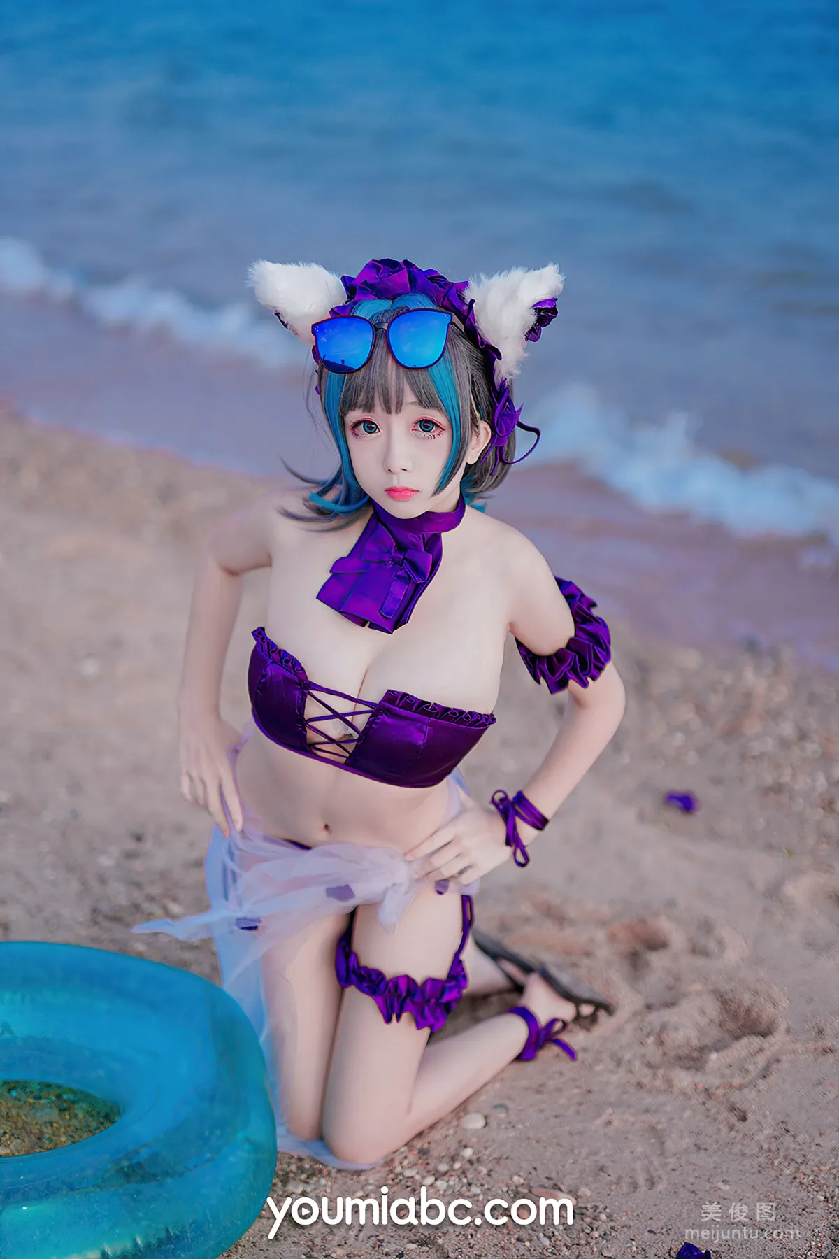 [尤蜜YouMi] 奶泡嬌 - 泳裝柴郡貓 15
