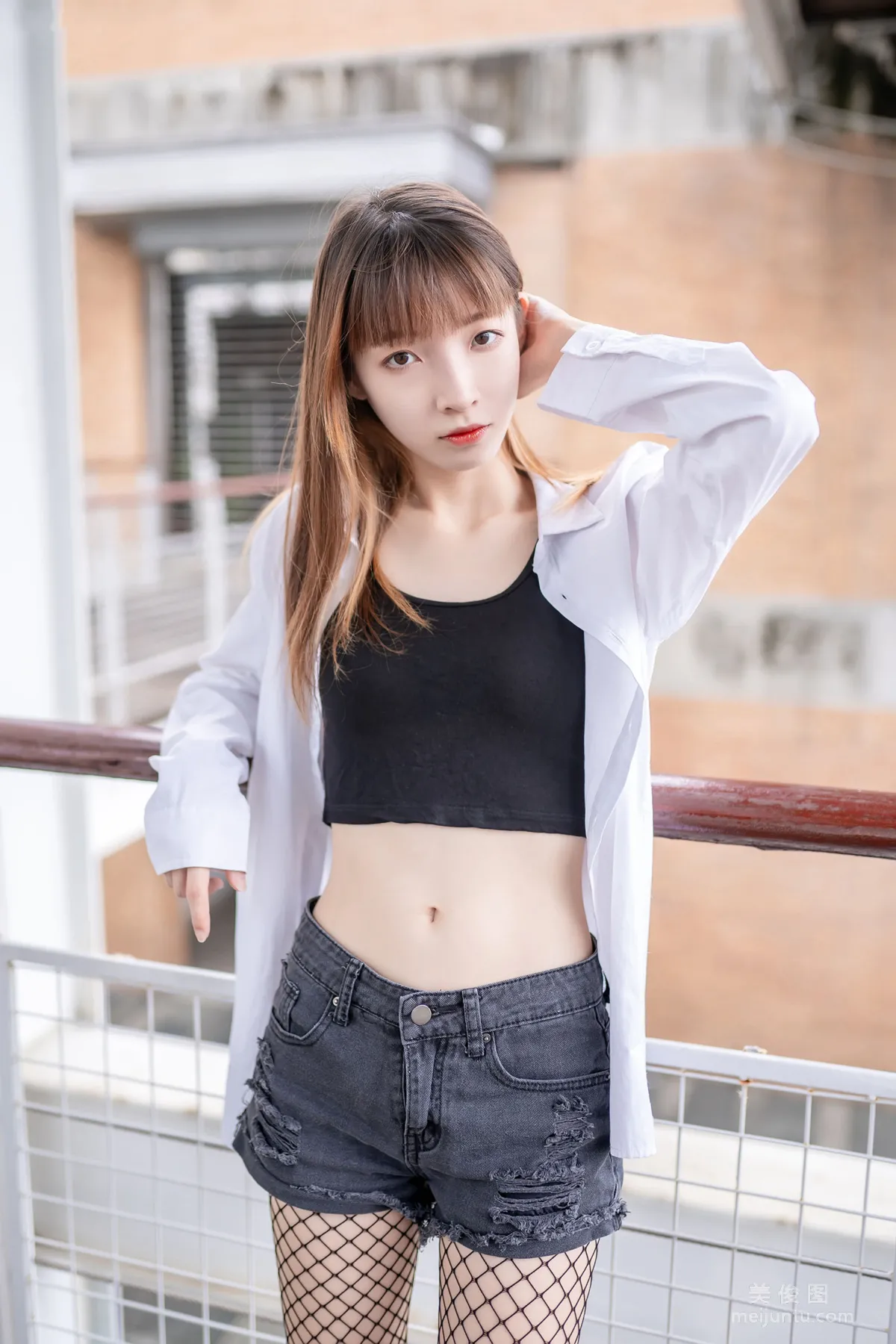 [喵糖映畫] VOL.422 網襪少女 寫真套圖 11