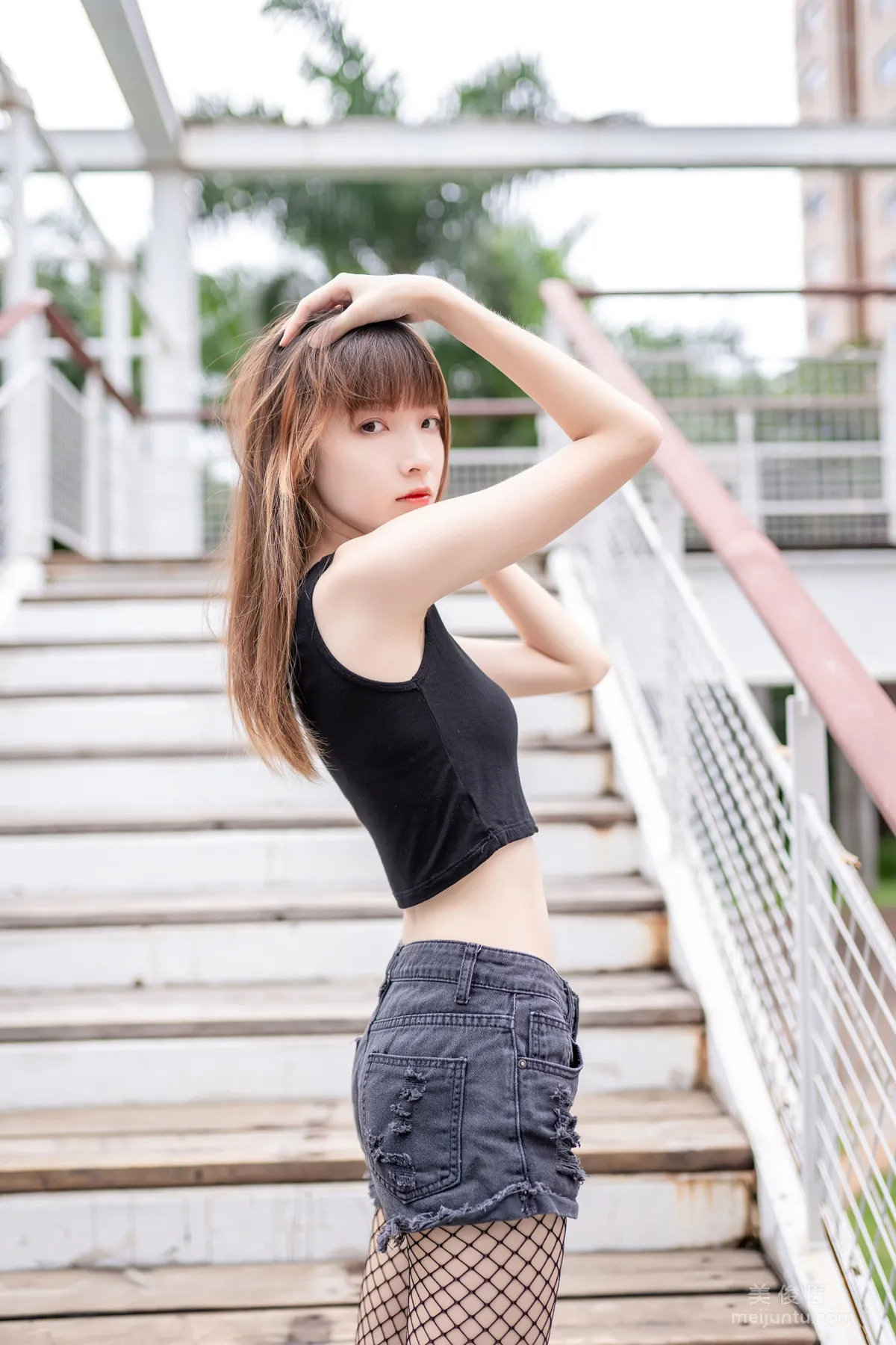[喵糖映畫] VOL.422 網襪少女 寫真套圖 45