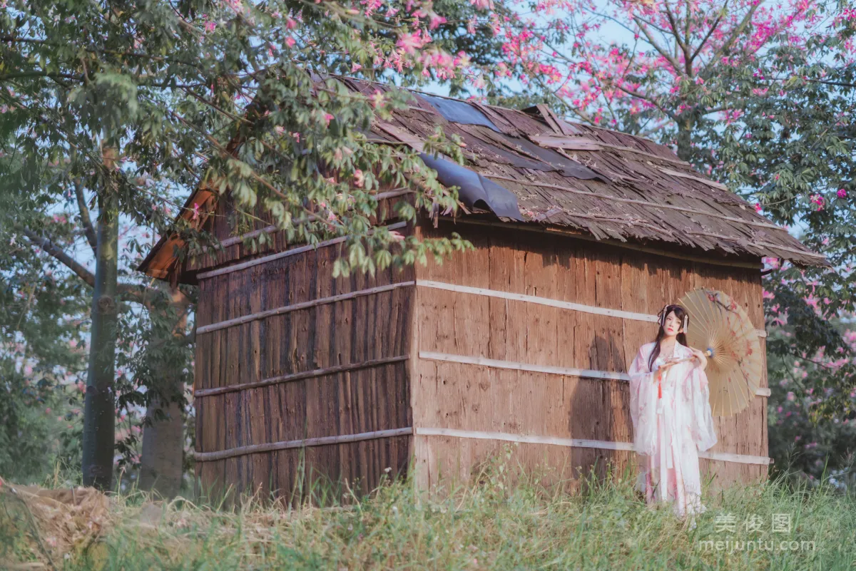[COS福利] 桜桃喵 - 溫柔之漢服桃花 14