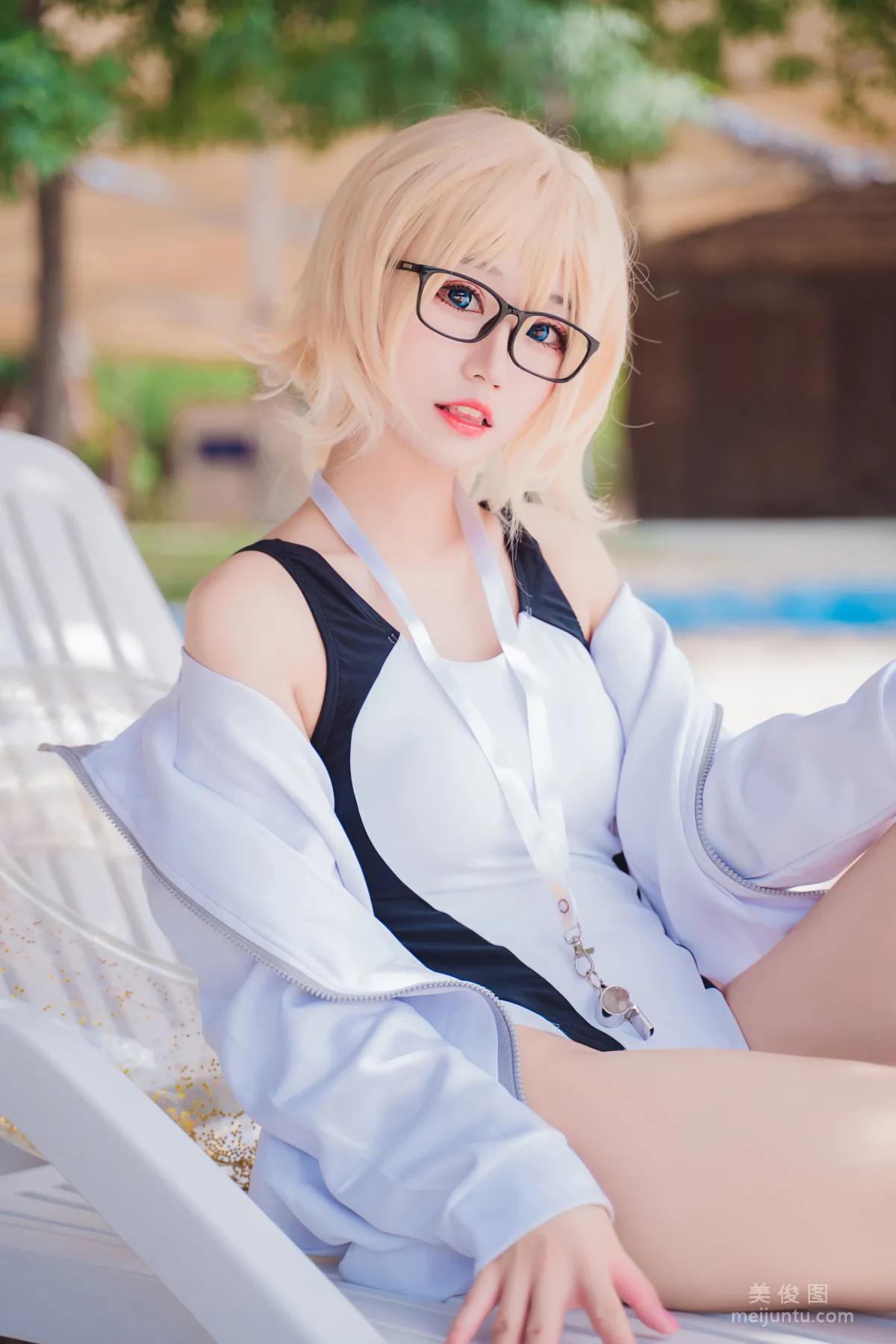 [COS福利] 猫君君MaoJun - 贞德竞技泳装 写真套图1